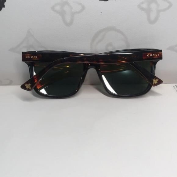 Gucci Tortoise Shell Sunglasses with Green Lenses GG0158SN 002 - Picture 12 of 12